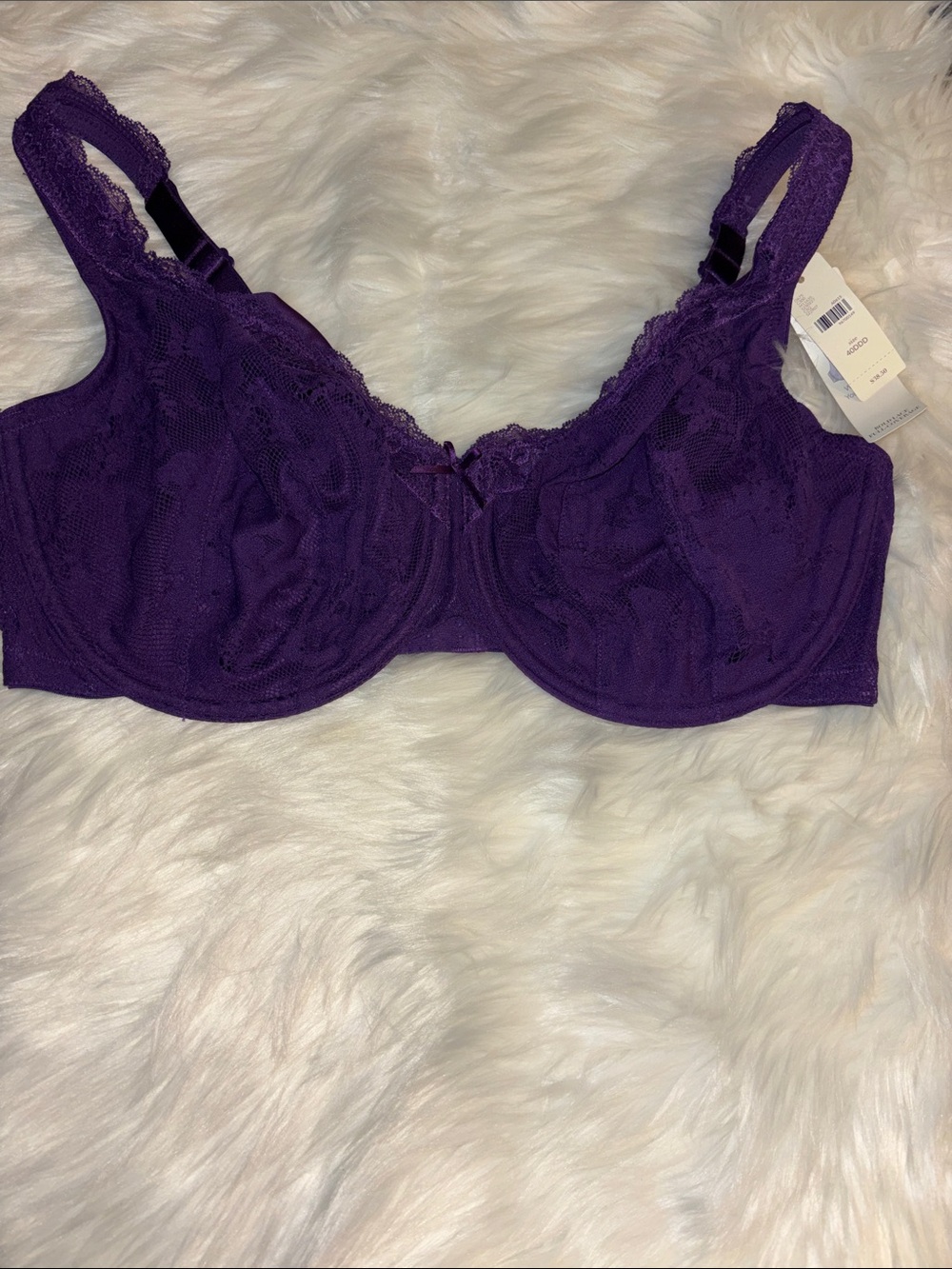 Cacique Deep Purple Lace Underwire Bra